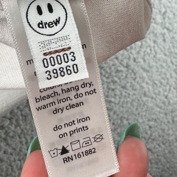 Drew House Long Sleeve Shirt Pocket & Maple Leaf Graphic White Size Small NWT - Picture 7 of 10